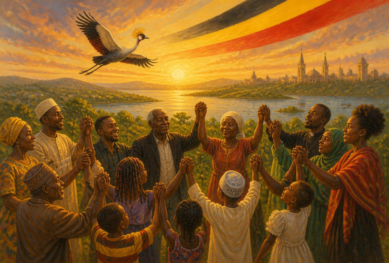 Ugandans of every faith and generation joined hand in hand at sunrise, honouring the motto For God and My Country